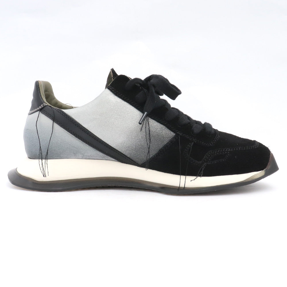 RICK OWENS VINTAGE RUNNER Lace Up Sneakers Black Size 35