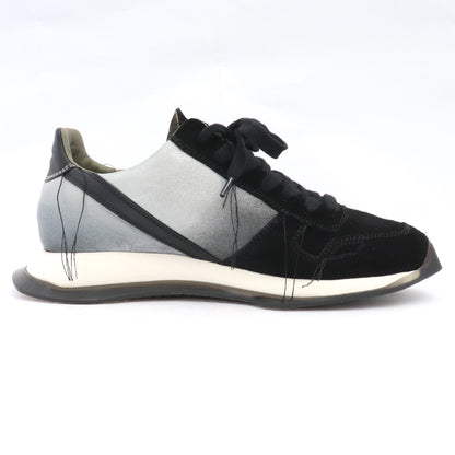 RICK OWENS VINTAGE RUNNER Lace Up Sneakers Black Size 35