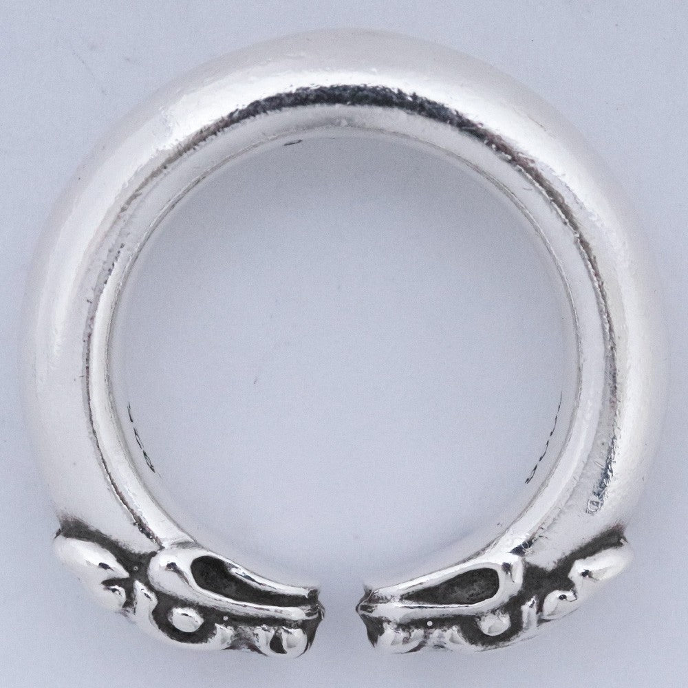CHROME HEARTS Silver Double Dog Ring Size ONE SIZE