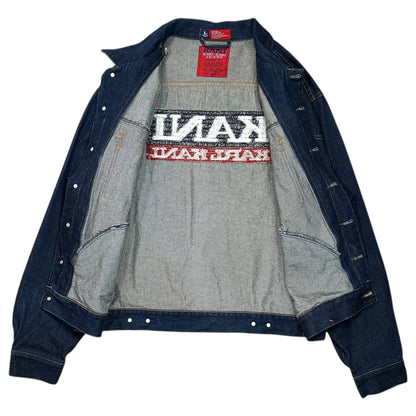 Karl Kani 90s Logo 2nd Type Denim Tracker Jacket Blue Size L