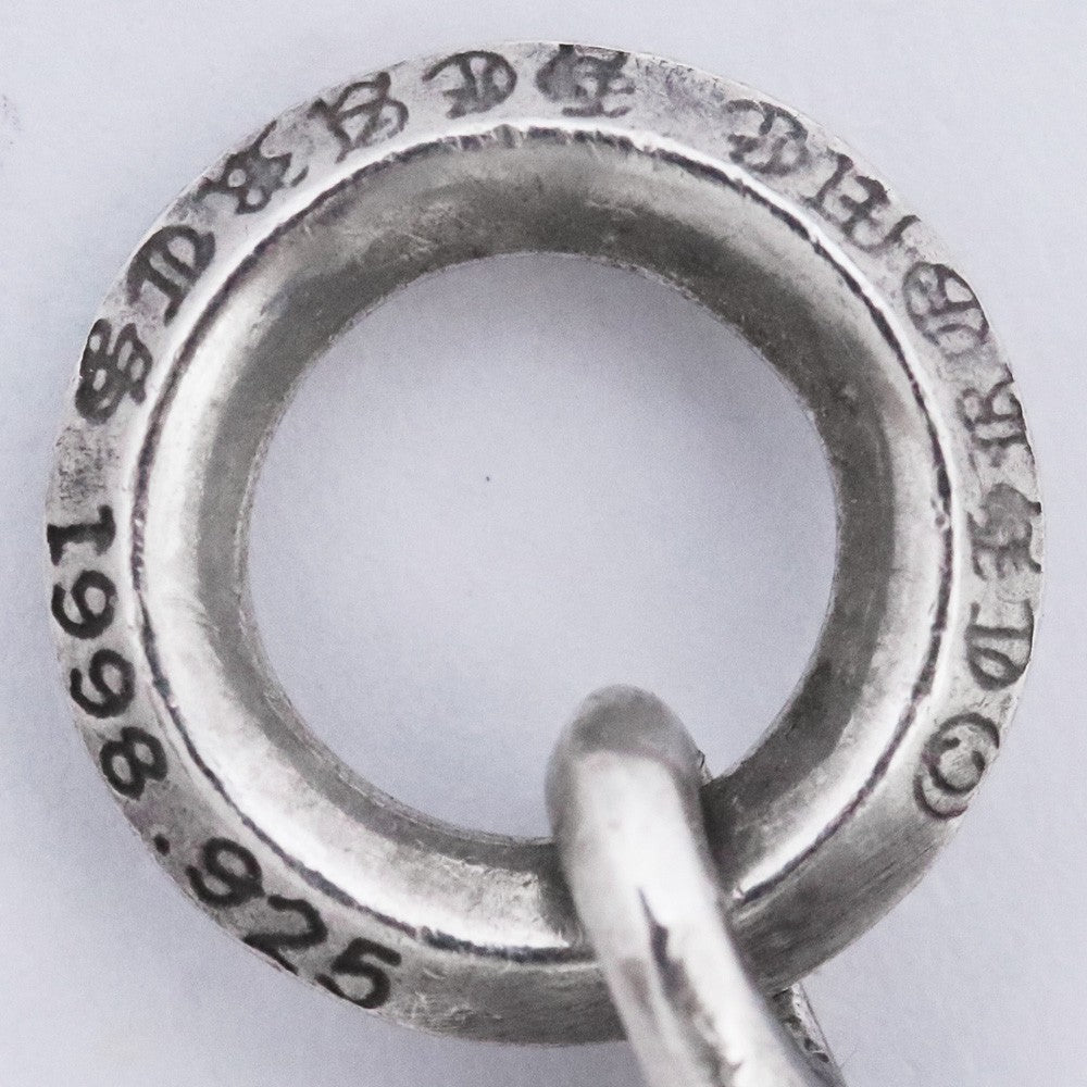 CHROME HEARTS Tiny CH Cross Necklace Charm Silver Size F