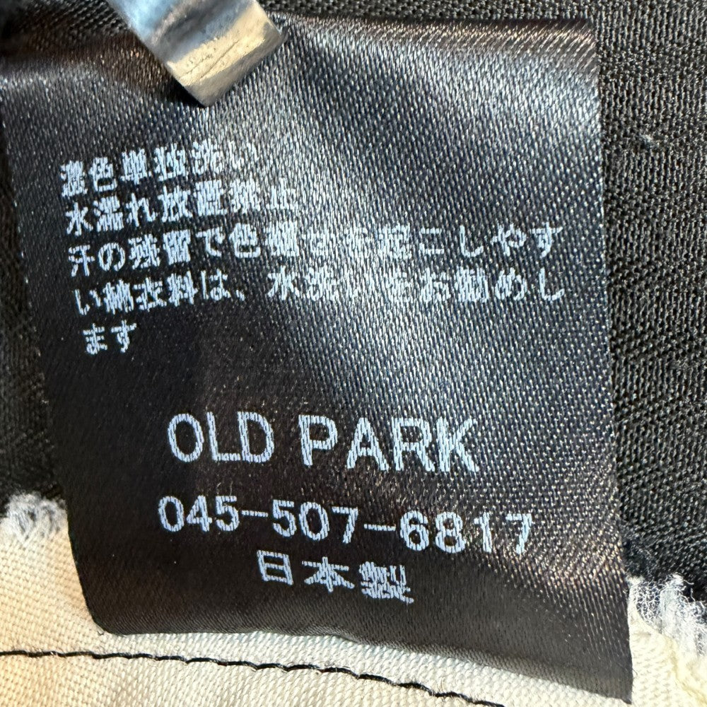 OLD PARK Remake Zip Baggy Slacks Black Size L