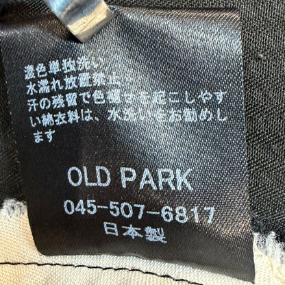 OLD PARK Remake Zip Baggy Slacks Black Size L
