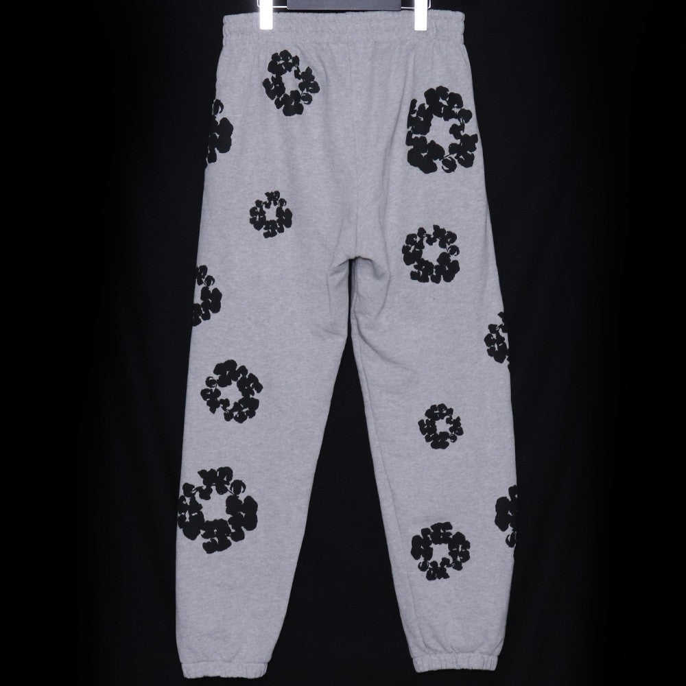 DENIM TEARS Cotton Wreath Sweatpants Gray Pants Size S