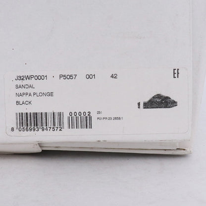 JIL SANDER Crossover Padded Strap Sandals Black Size EU 42