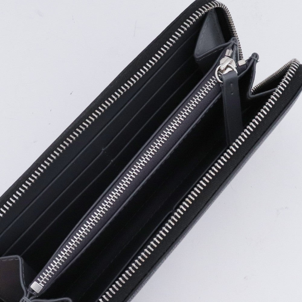 Maison Margiela Tag Leather Zip Around Wallet Black Size F