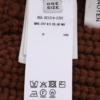 DRIES VAN NOTEN 25AW Zip-Up Scarf Brown Size ONE