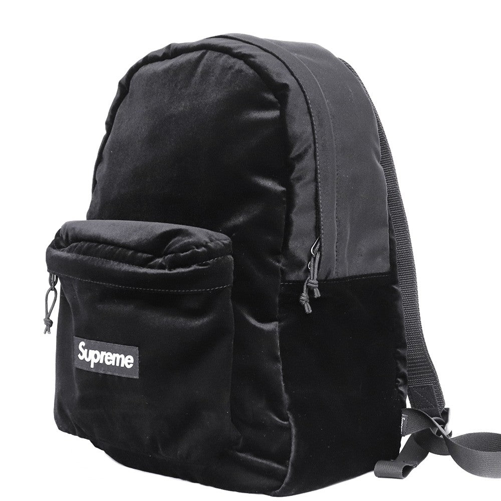 SUPREME 25AW Velvet Backpack Black Size F