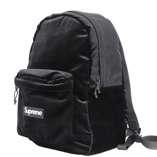 SUPREME 25AW Velvet Backpack Black Size F