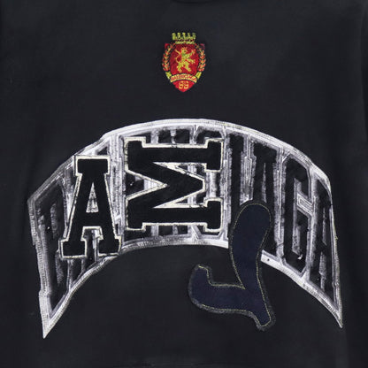 BALENCIAGA SKATER HOODIE Distressed Patch Black Size 2