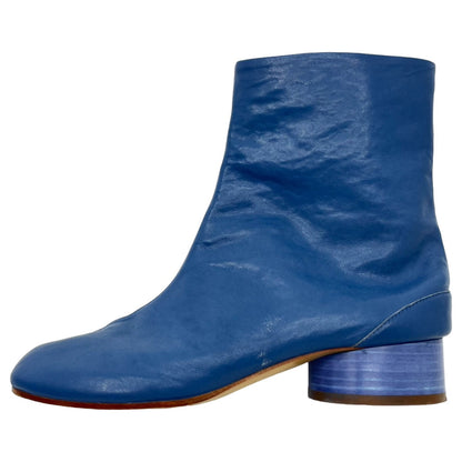MAISON MARGIELA Tabi Leather Short Boots Blue Size 36