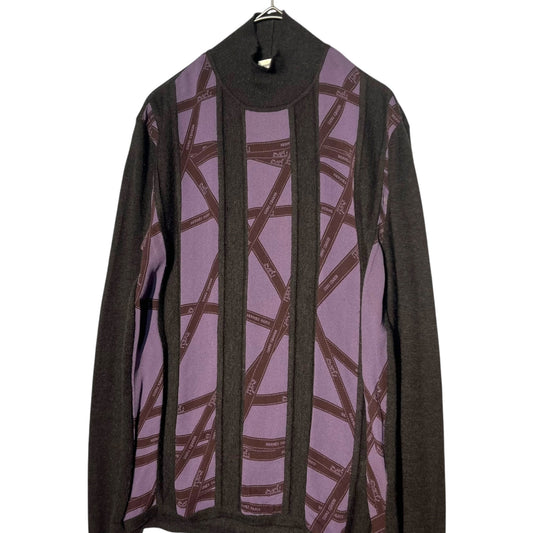 HERMES Gaultier Ribbon Tape Silk Cashmere Sweater Size SM