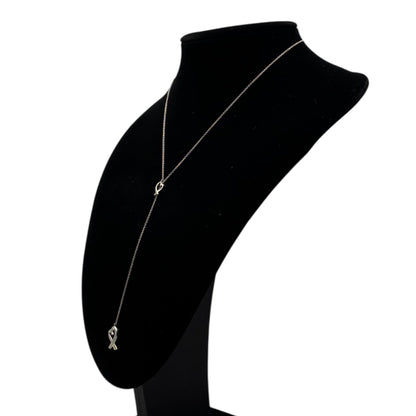 TIFFANY & CO. Elsa Peretti Double Open Heart Lariat Necklace