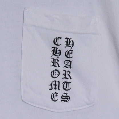 CHROME HEARTS CH T-BAR Horseshoe Pocket T-Shirt White Size L