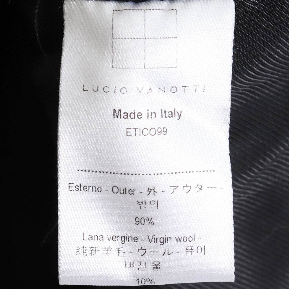 LUCIO VANOTTI Black Wool Cashmere Dolman Sleeve Coat Size 3