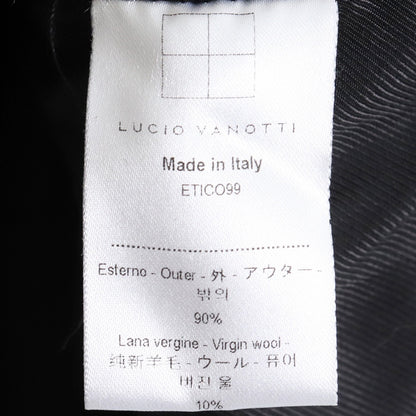 LUCIO VANOTTI Black Wool Cashmere Dolman Sleeve Coat Size 3