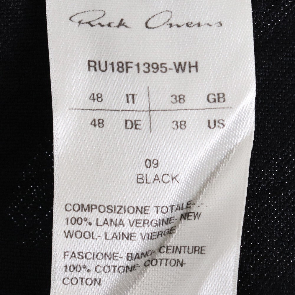 RICK OWENS 18AW Drawstring Astaires Pants Black Size 48