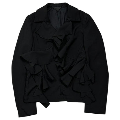 COMME des GARCONS 08AW Ruffled Jacket Black Size SS