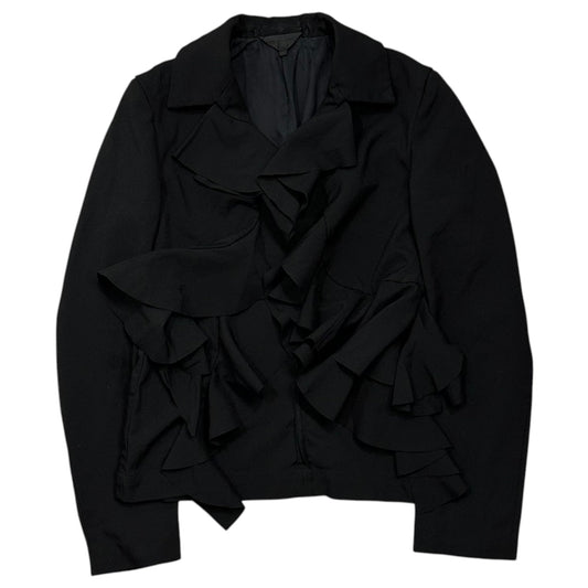 COMME des GARCONS 08AW Ruffled Jacket Black Size SS
