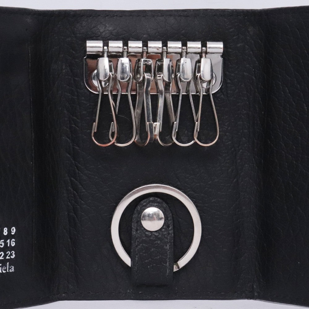 MAISON MARGIELA Leather Keyring 6-Ring Key Case Black Size F