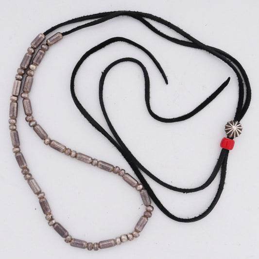 TARO WASHIMI Pipe & Apollo Beads Necklace Silver Size F