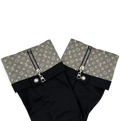 LOUIS VUITTON Monogram Zip Coated Macintosh Coat Size 34