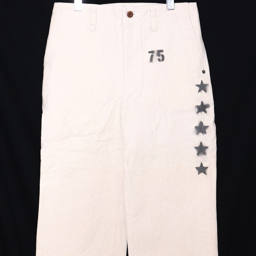 GENKOTSU CREATE 22AW Blues Cotton Pants Beige Size S