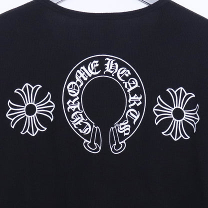 CHROME HEARTS Old Horseshoe CH+ Thermal Long Sleeve Tee Black Size M