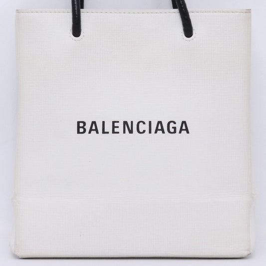 BALENCIAGA Shopping Tote 2-Way Bag White Size XXS