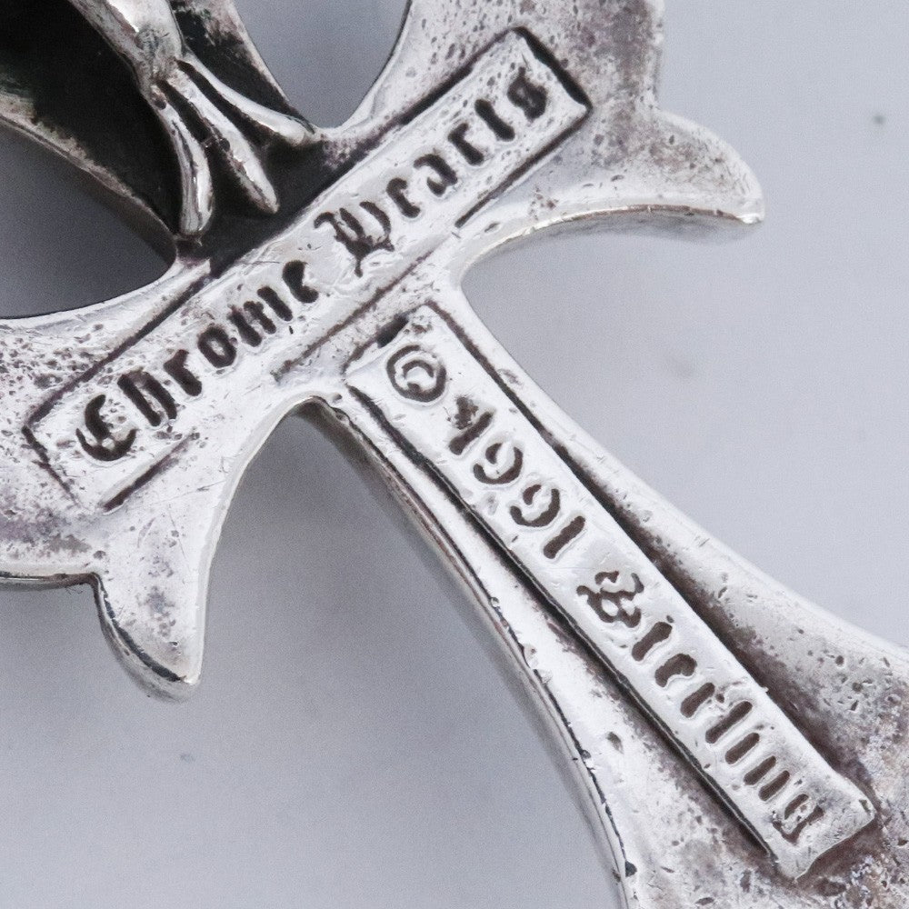 CHROME HEARTS Small CH Cross Necklace Silver Size ONE SIZE