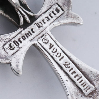CHROME HEARTS Small CH Cross Necklace Silver Size ONE SIZE