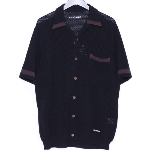 WACKO MARIA 26SS Short Sleeve Knit Shirt Black Size M
