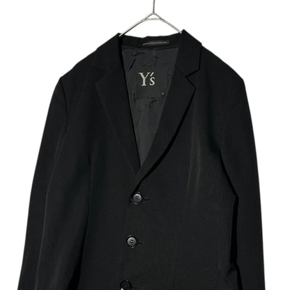 Y's Asymmetrical 3-Button Tailored Wool Jacket Size 1