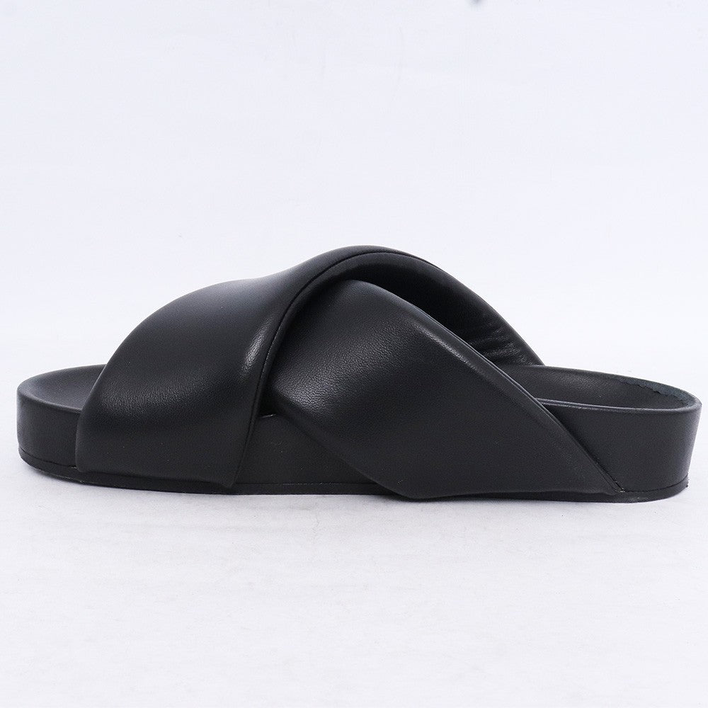 JIL SANDER Crossover Padded Strap Sandals Black Size EU 42