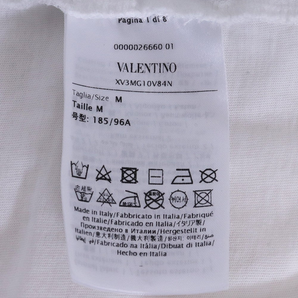 VALENTINO Embossed Logo Pocket T-Shirt White Size M