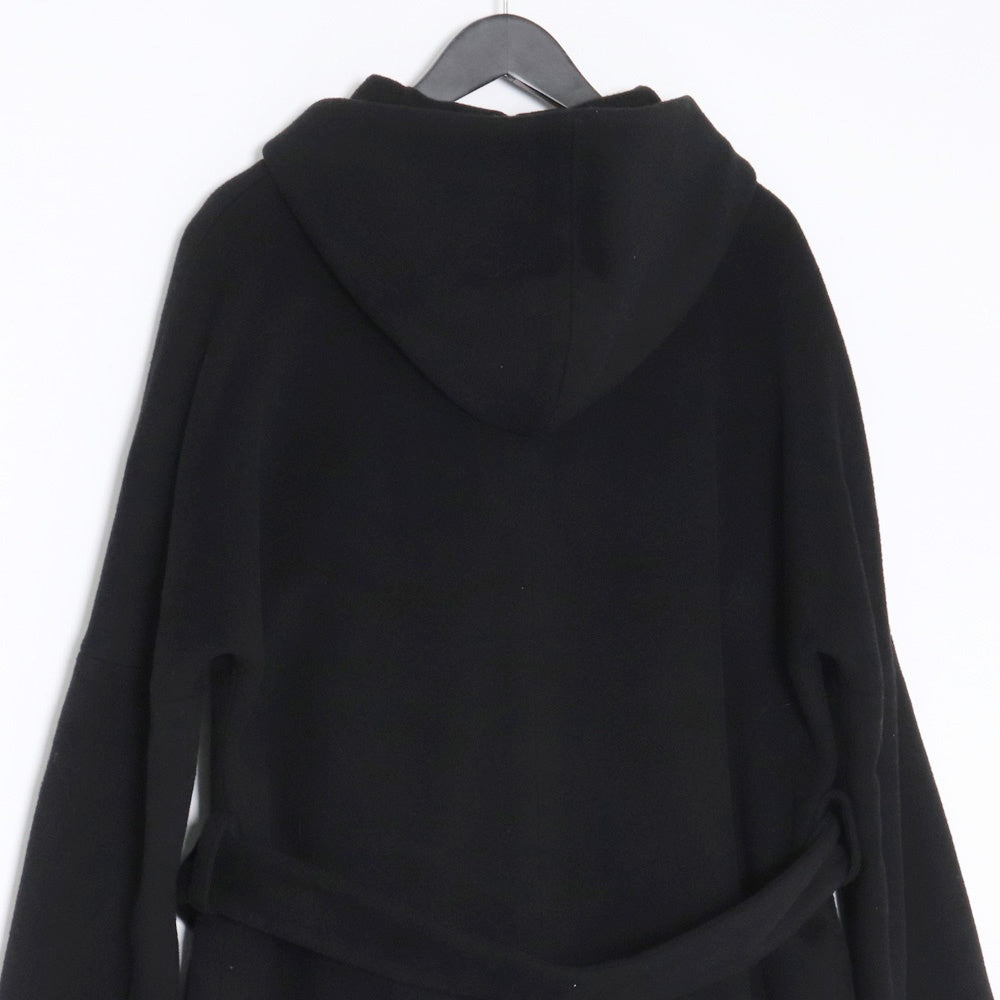 LUCIO VANOTTI Black Wool Cashmere Dolman Sleeve Coat Size 3