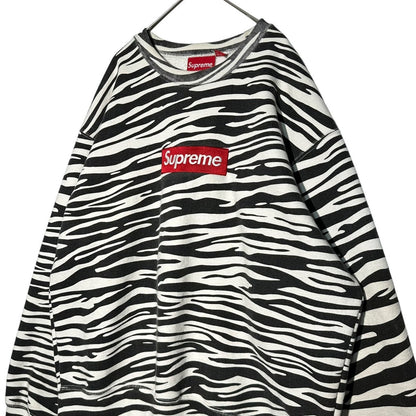 AW Box Logo Crewneck x SUPREME 22AW Zebra Box Logo Crewneck Sweatshirt Size M