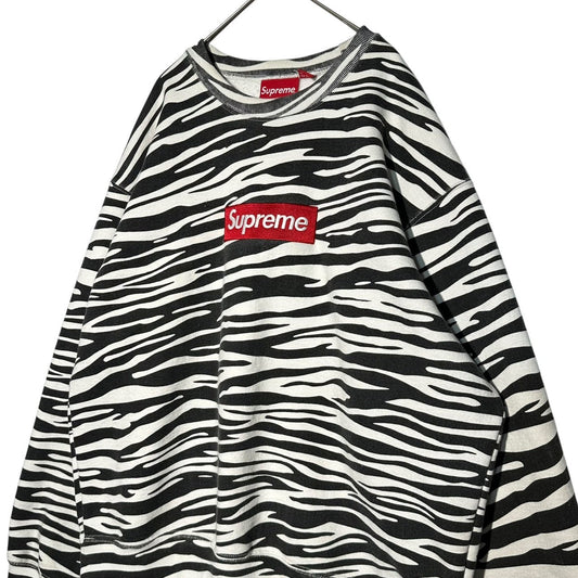 AW Box Logo Crewneck x SUPREME 22AW Zebra Box Logo Crewneck Sweatshirt Size M