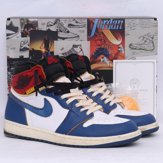 NIKE x UNION AJ1 Retro High Storm Blue Sneakers Size 28.5cm