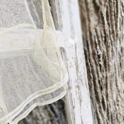 Euro antique 20s Tulle Mini Vest Beige Size FREE