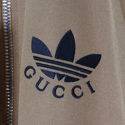 GUCCI × ADIDAS Cotton Jersey Track Jacket Brown Size S