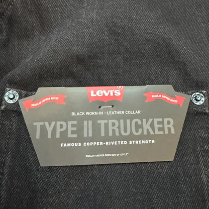 Levi's EDIFICE Collab Leather Collar Jacket Black Size XL