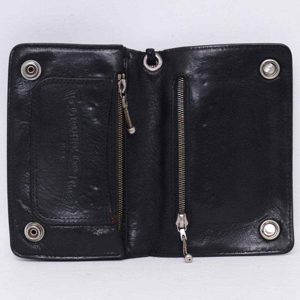 Chrome Hearts Cross Patch 2-Zip Star Bi-Fold Wallet Size F