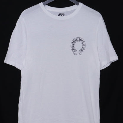 CHROME HEARTS Old Scroll Label Collar T-Shirt White Size M
