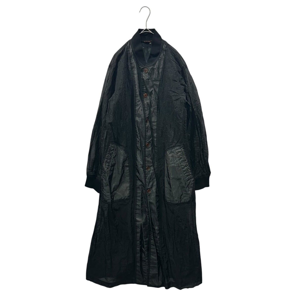 BLACK COMME des GARCONS 20AW See-Through Long Coat Size M