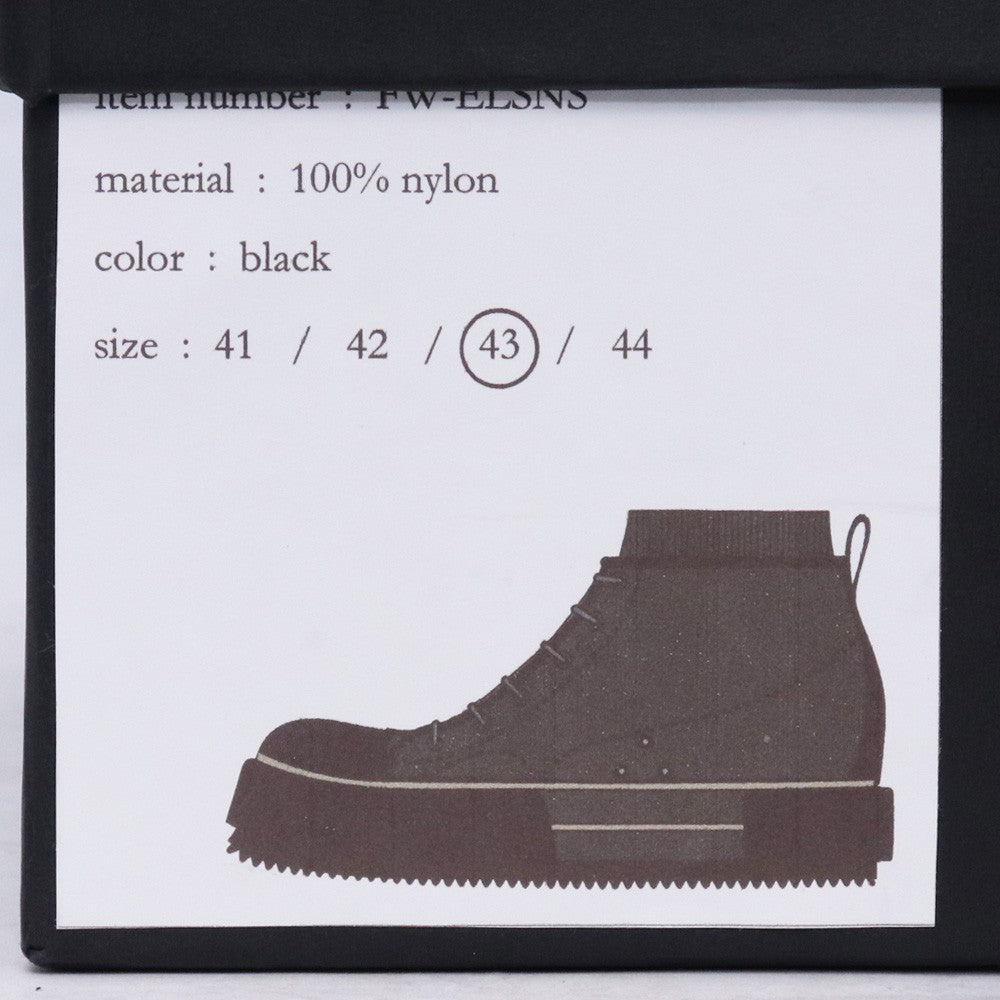 DEVOA 25SS Nylon Canvas Sneakers Black Size EU 43