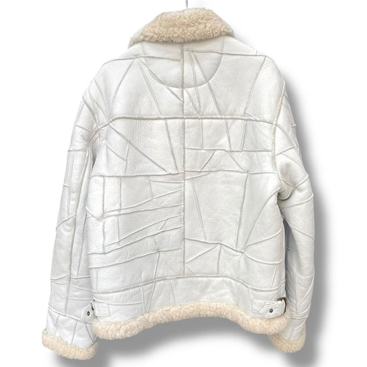 SUPREME 18AW Patchwork B-3 Shearling Jacket White Size M