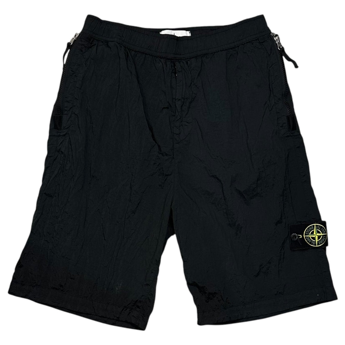 STONE ISLAND 23SS Nylon Metal Bermuda Shorts Black Size W28