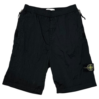 STONE ISLAND 23SS Nylon Metal Bermuda Shorts Black Size W28