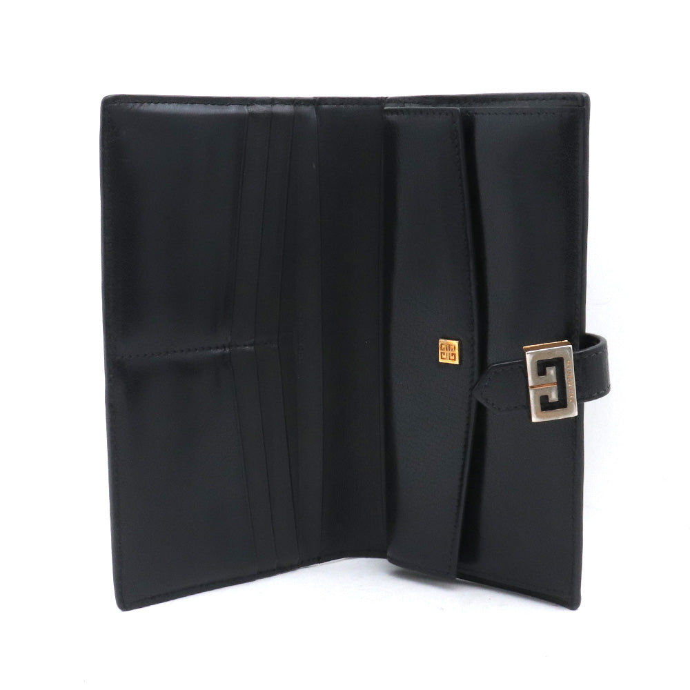 GIVENCHY Diamond Quilted Leather GV3 Wallet Black Size F